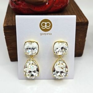 Gorjana Gold and Clear Crystal Earrings